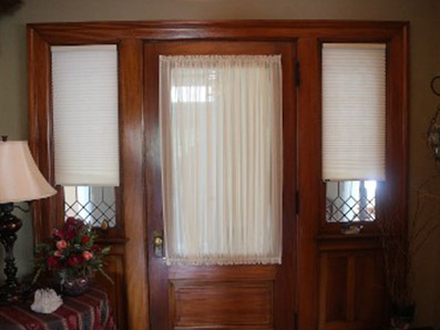 Clean Front Door Window Treatment